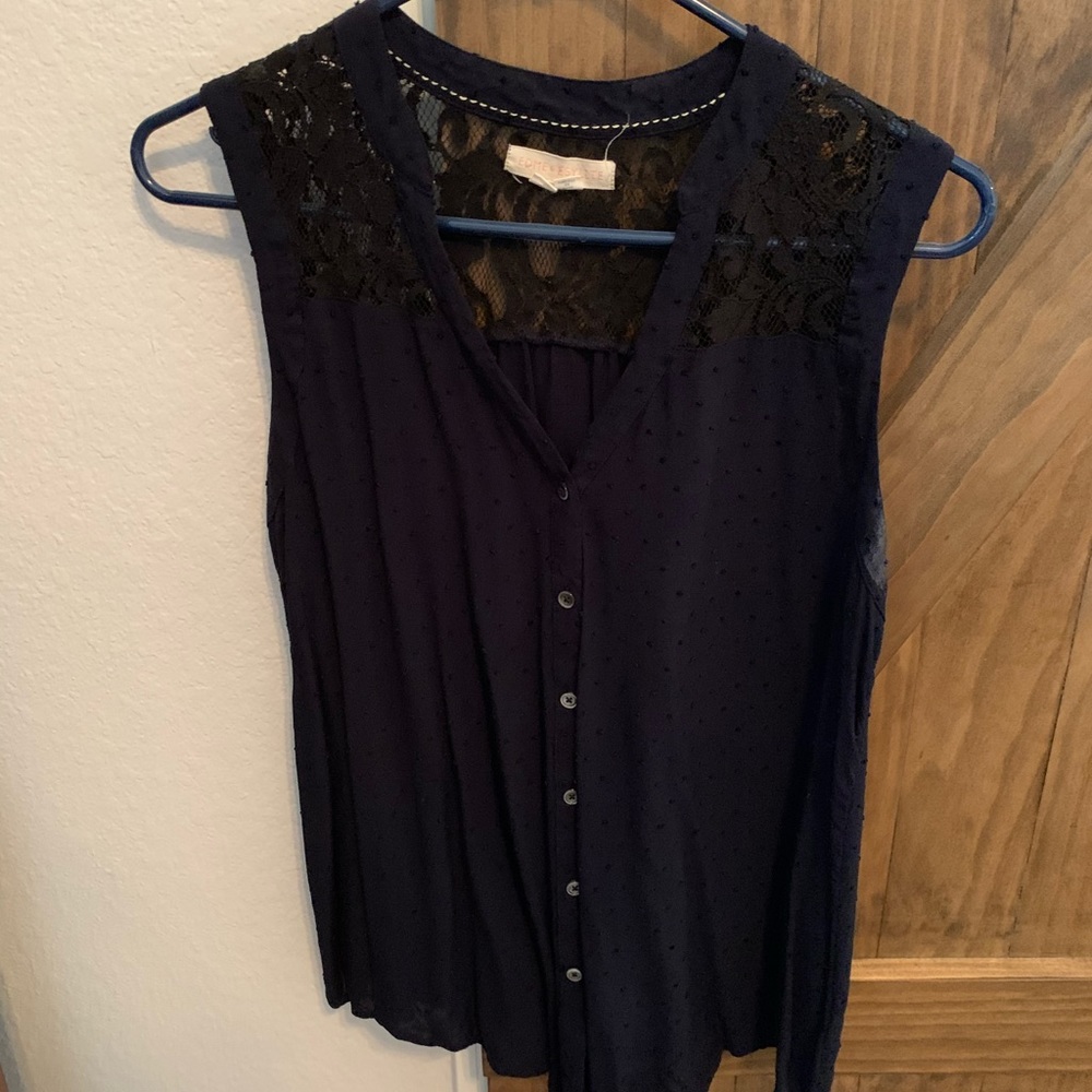Anthropologie Swiss dot tank